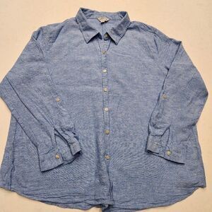 Orvis womens linen and rayon button down shirt. Size XXL